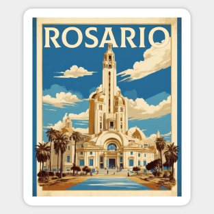 Rosario Argentina Vintage Tourism Poster Sticker